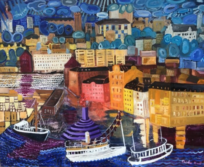 Gamla Stan och Söder - Paintings - Citiscapes