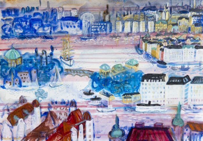 Ett rosaskimrande Stockholm