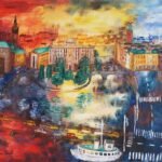 Utsikt från Grand Hôtel - Paintings - Citiscapes