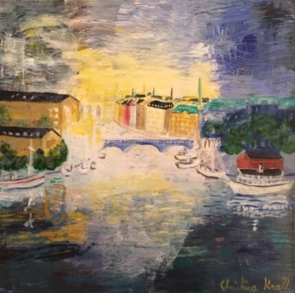 Soldis över Stockholm