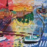 Stockholmskväll - Textile paintings