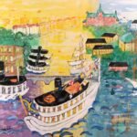 Utsikt från Gamla Stan - Textile paintings