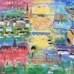 Stockholm by Sea - Textile paintings