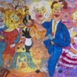 Festkväll-Textile paintings