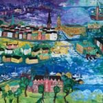 Utsikt från Djurgården- Textile paintings