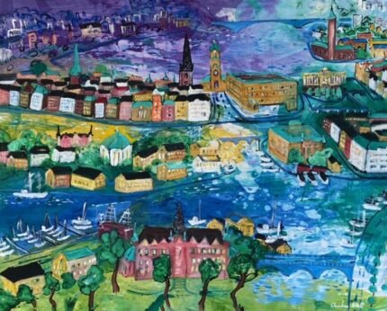 Utsikt från Djurgården- Textile paintings